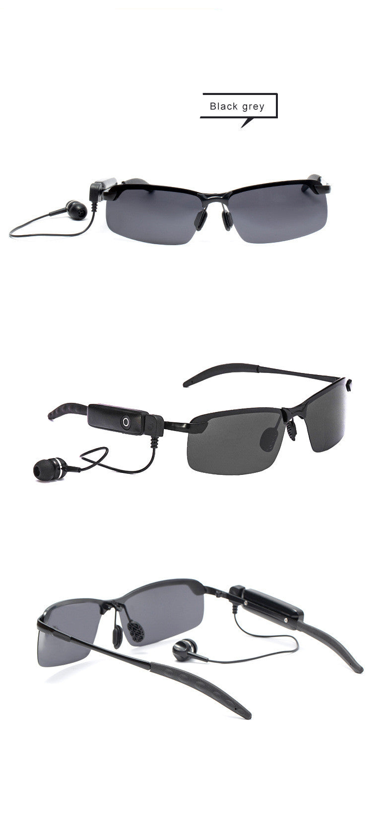 Smart Stereo Bluetooth Glasses with Polarized Lenses