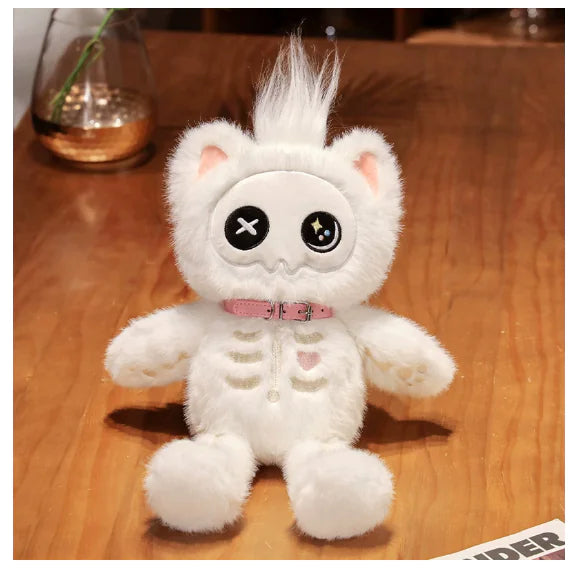 Kawaii Devil Skeleton Cat Plush Toy