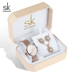 SK Elegance Watch and Jewelry Set