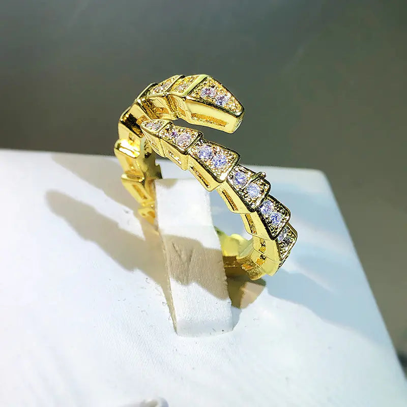 Chic Adjustable Serpent Ring