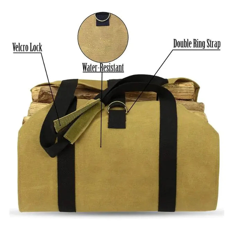 Outdoor Firewood Tote Bag