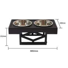Elevated Slow-Feed Dog Bowl
