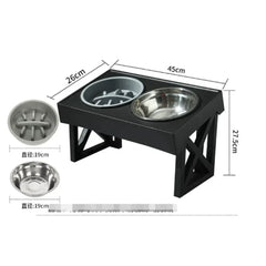 Elevated Slow-Feed Dog Bowl