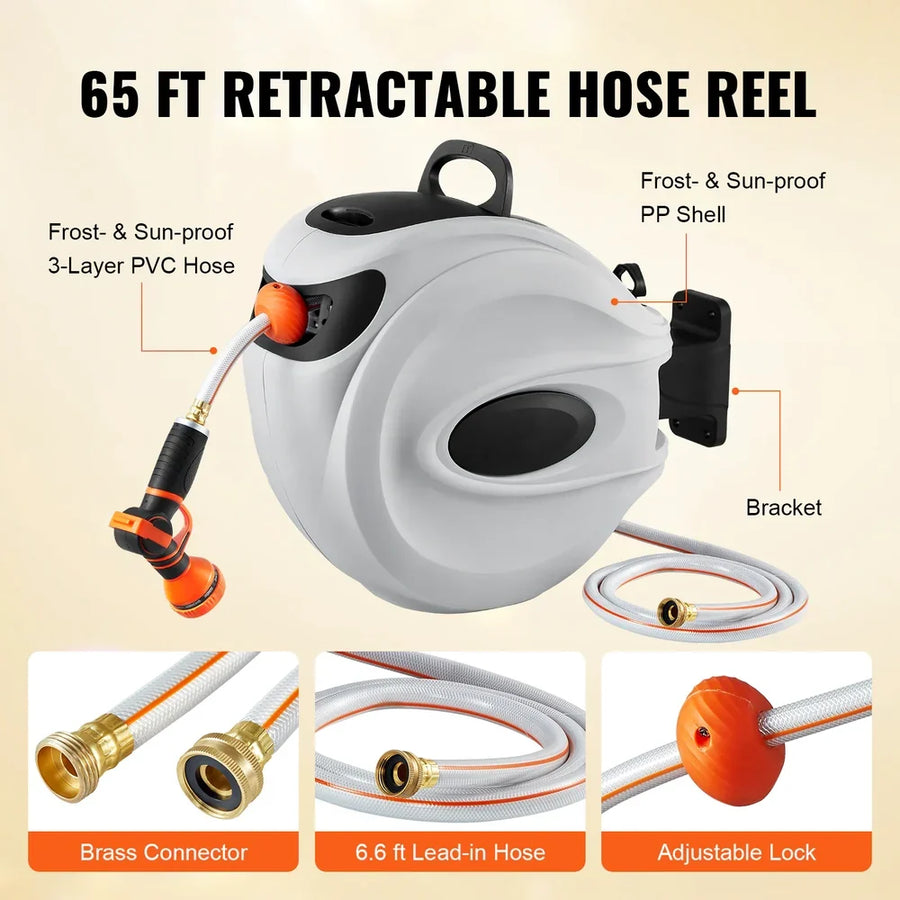 VEVOR Wall-Mount Swivel Hose Reel