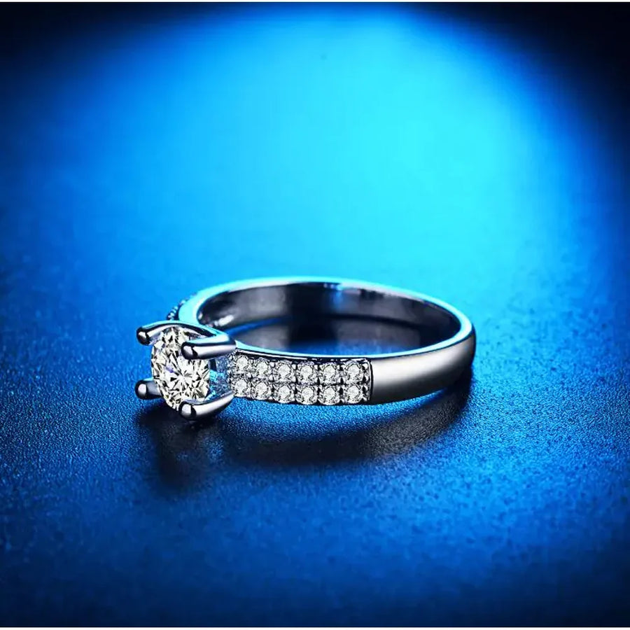 Womens Geometric Faux Diamond Ring