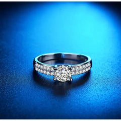 Womens Geometric Faux Diamond Ring