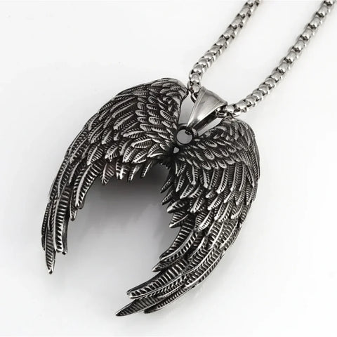 Titanium Steel Wing Necklace