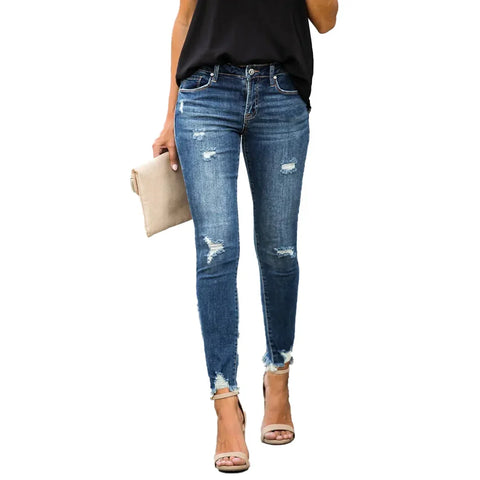Ripped Raw Slim Jeans