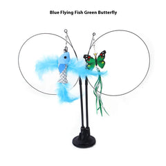 Interactive Cat Toy with Suction Cup - Butterfly Caterpillar