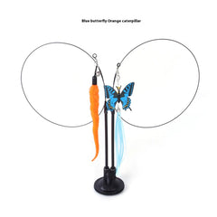Interactive Cat Toy with Suction Cup - Butterfly Caterpillar