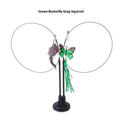 Interactive Cat Toy with Suction Cup - Butterfly Caterpillar