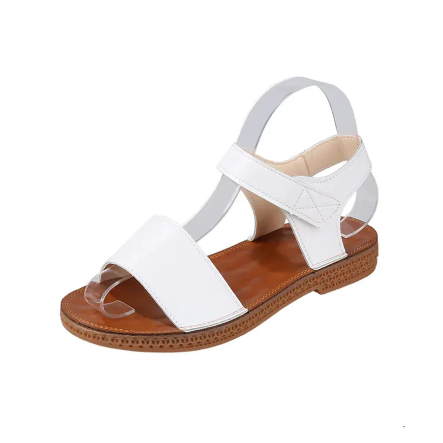 Square-Toe Comfort Velcro Sandals
