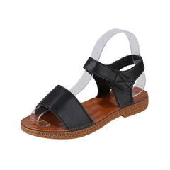 Square-Toe Comfort Velcro Sandals
