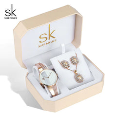 SK Elegance Watch and Jewelry Set