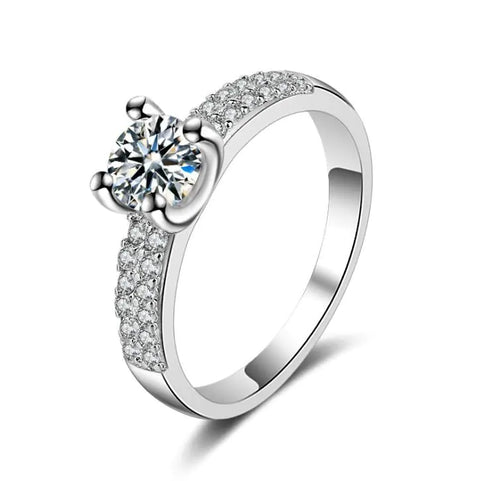 Womens Geometric Faux Diamond Ring