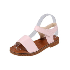 Square-Toe Comfort Velcro Sandals