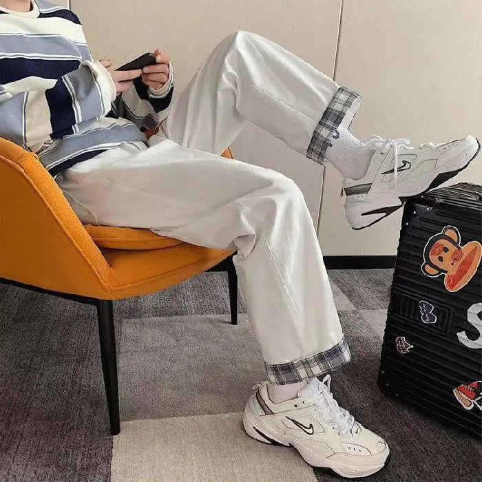 High-Waist Cargo Denims