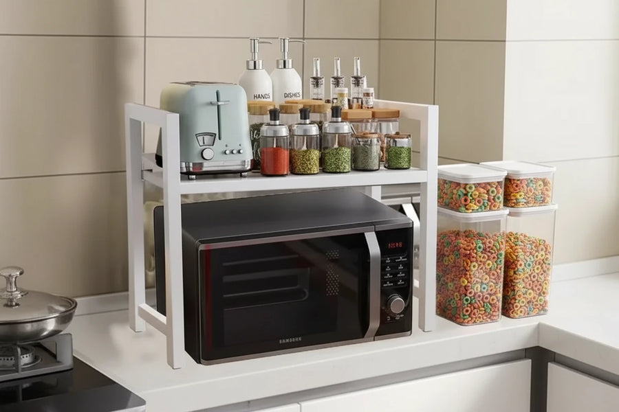 Expandable Kitchen Microwave Rack