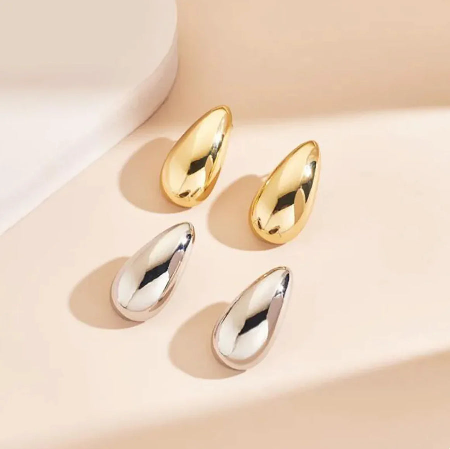 Womens Metal Teardrop Earrings