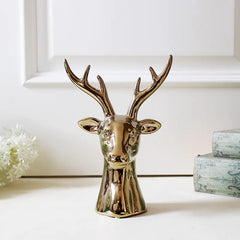 Gold Ceramic Deer Jewelry Stand