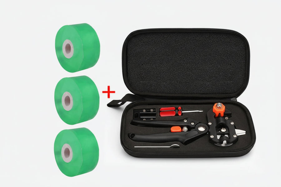 Black deluxe edition tool kit with green wheels on a white background