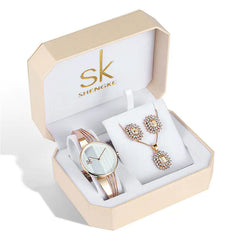SK Elegance Watch and Jewelry Set