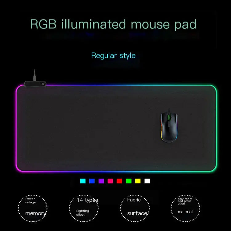 RGB Gaming Mouse Pad with Wireless Charging Hub