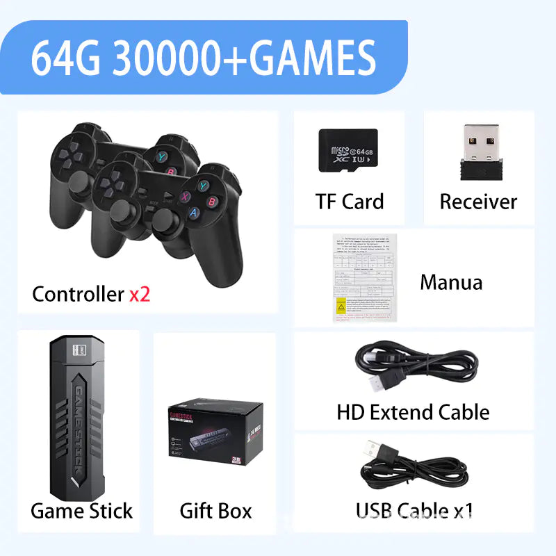 Retro TV Game Console with Dual Controllers (M8)