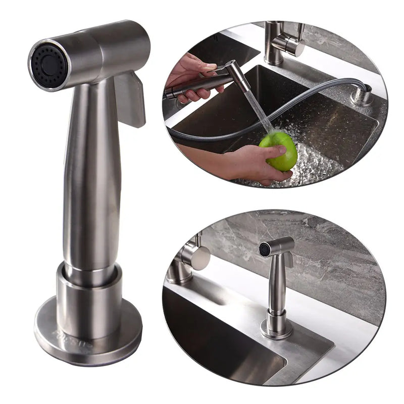 Sleek Stainless Pull-Down Faucet