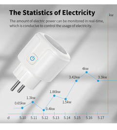 Smart WIFI Socket with AI Voice Control and Power Meter