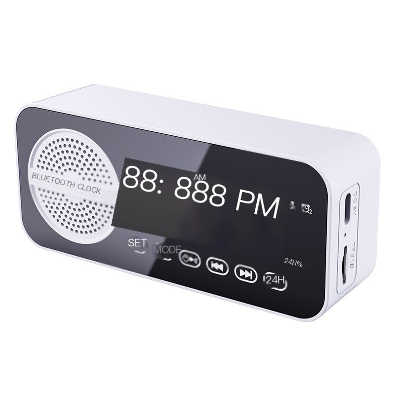 Smart AI Bluetooth Speaker with Mirror Clock Design