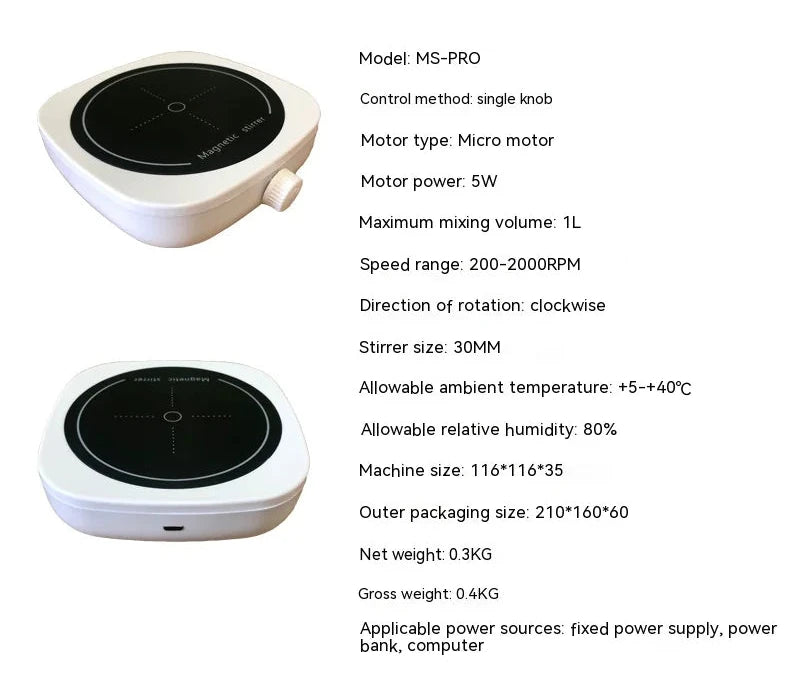Compact Magnetic Stirrer for Laboratory Use