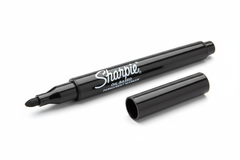 Black Sharpie marker with branding