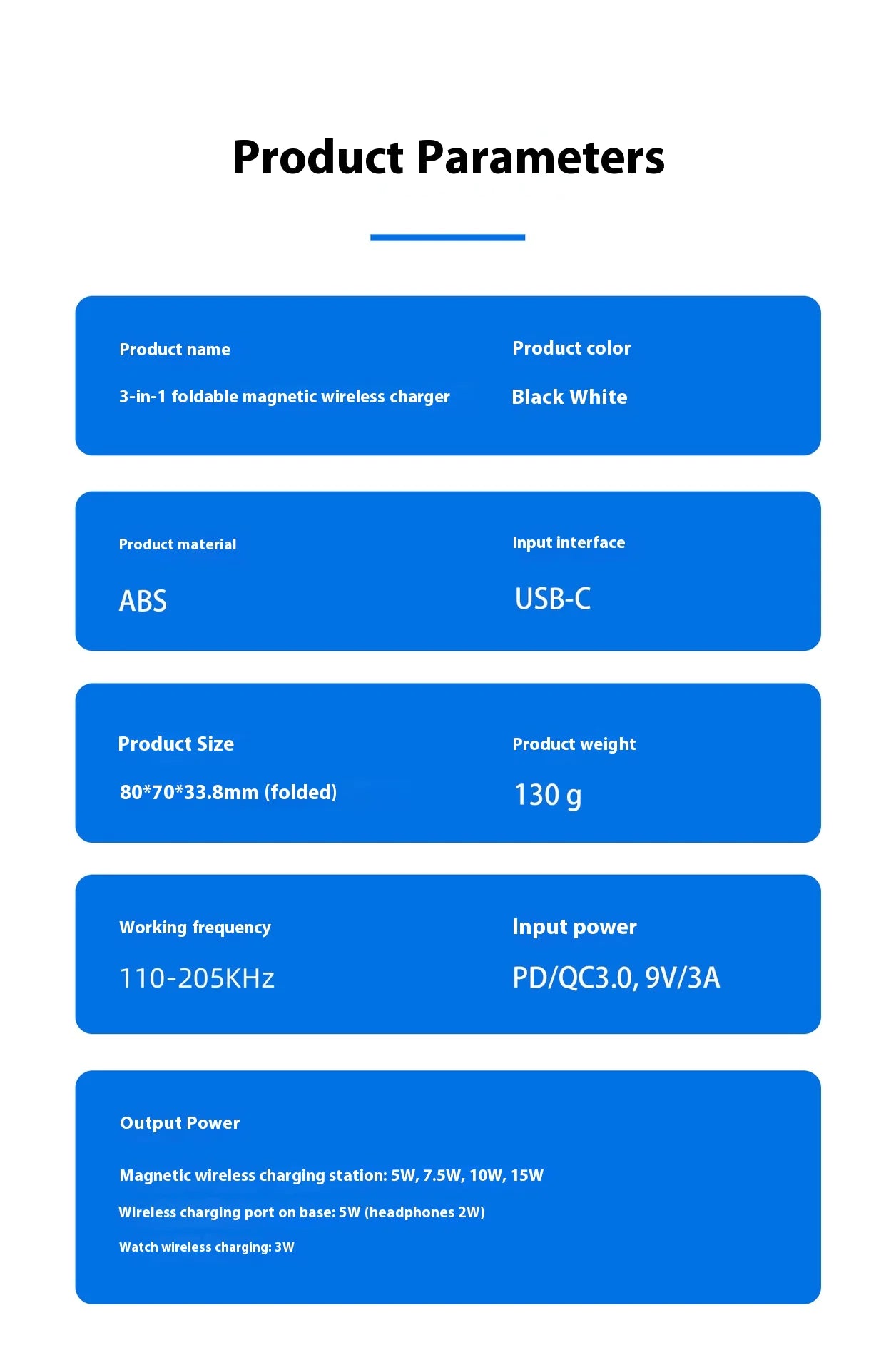 WIRELESS CHARGER 3 IN 1 FOLDABLE
