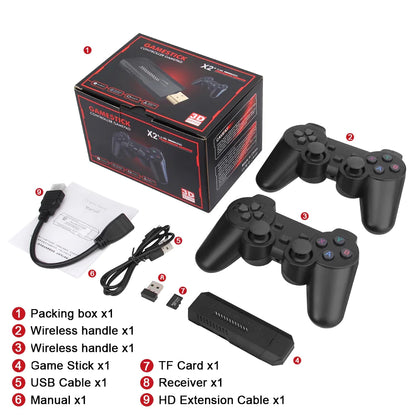 X2 PLUS Retro Game Console with 3D Game Stick
