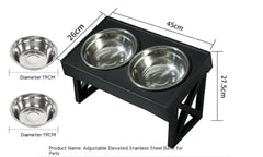 Elevated Slow-Feed Dog Bowl