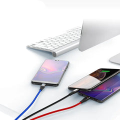 3-in-1 Braided Fast Charging Data Cable for Phones