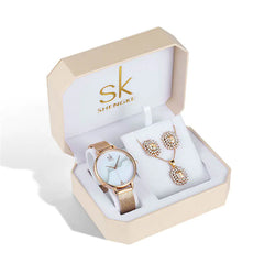 SK Elegance Watch and Jewelry Set