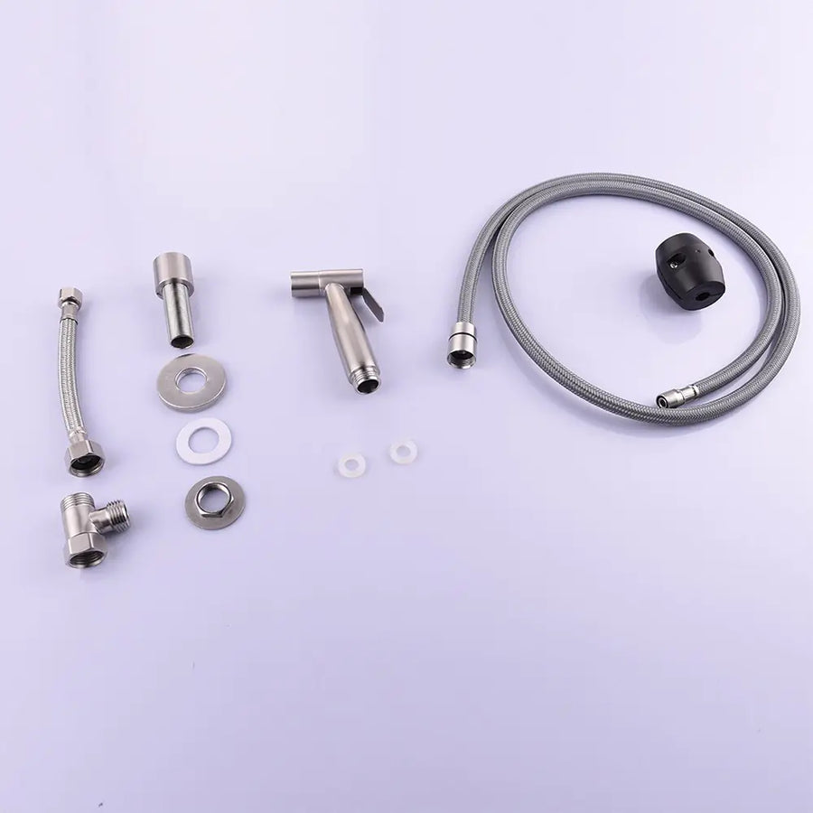 Sleek Stainless Pull-Down Faucet