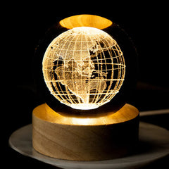 3D Solar System Crystal Ball Lamp