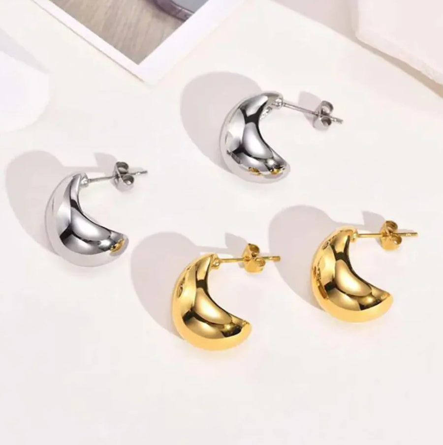Womens Metal Teardrop Earrings
