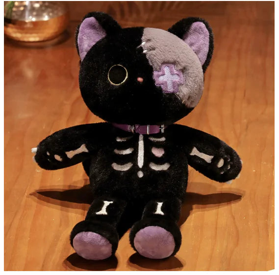 Kawaii Devil Skeleton Cat Plush Toy