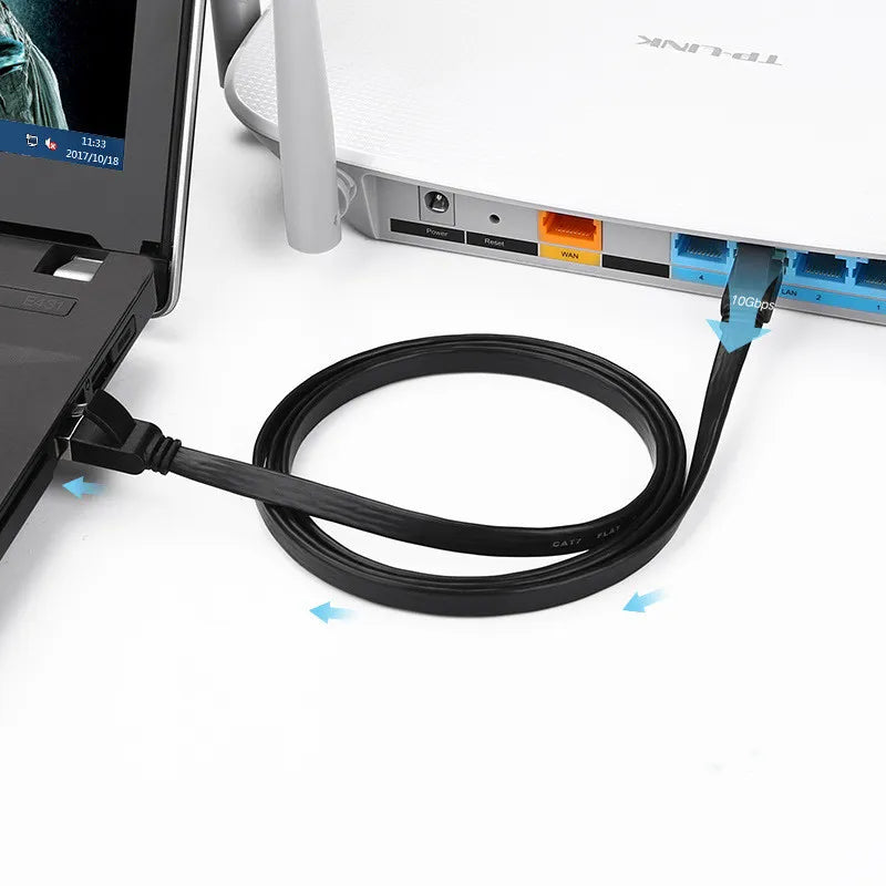 Cat7 Flat High-Speed RJ45 Ethernet Cable