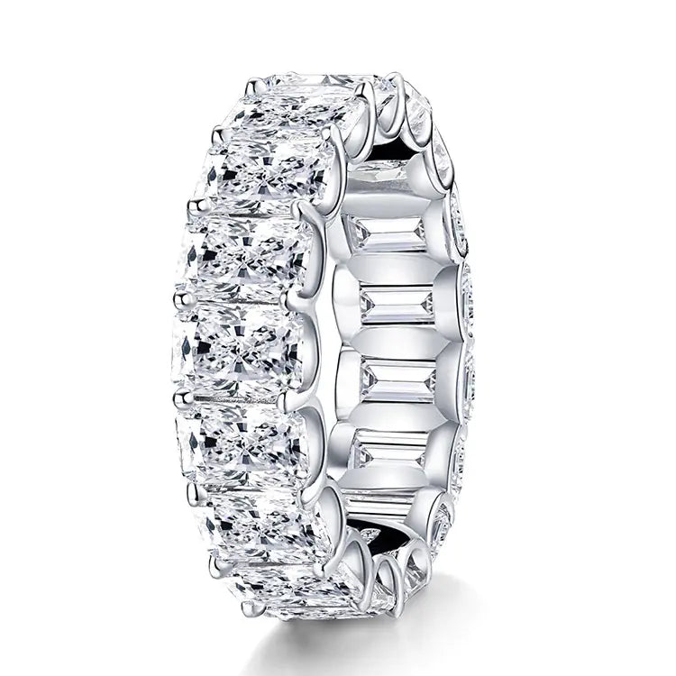 Sterling Silver Elegance Ring with Diamond Simulant