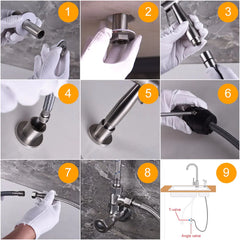 Sleek Stainless Pull-Down Faucet
