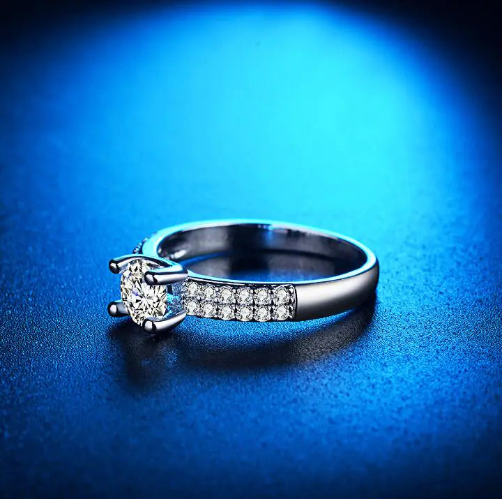 Womens Geometric Faux Diamond Ring