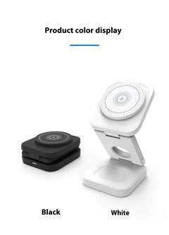 Black and white wireless chargers on a white background with 'Product color display' text.