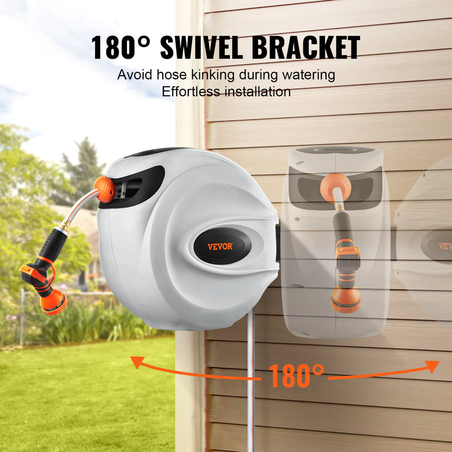 VEVOR Wall-Mount Swivel Hose Reel